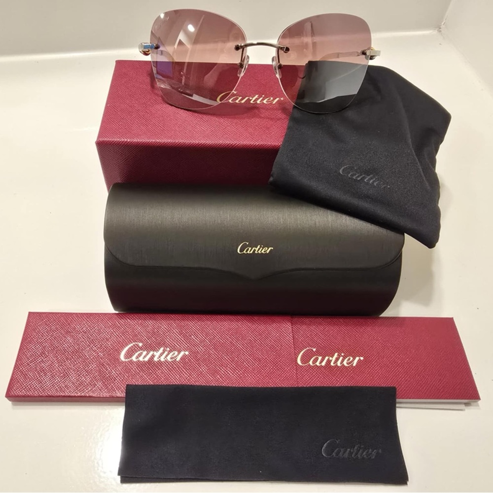 Gold Butterfly Cartier Sunglasses